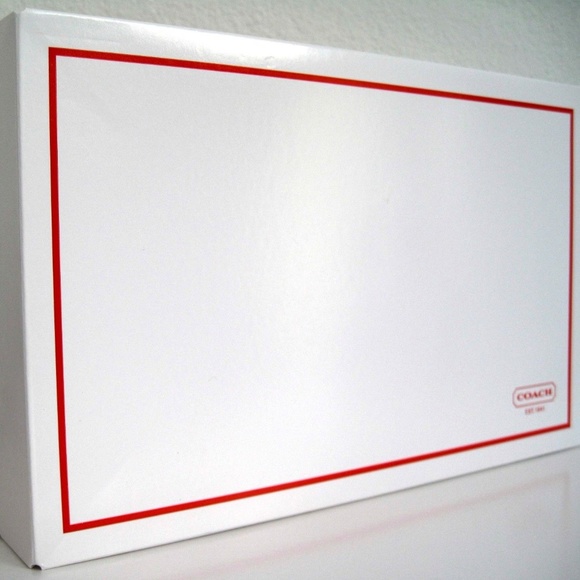 COACH Legacy Archive Coral Wht Zippy Clutch Wallet - Picture 8 of 8